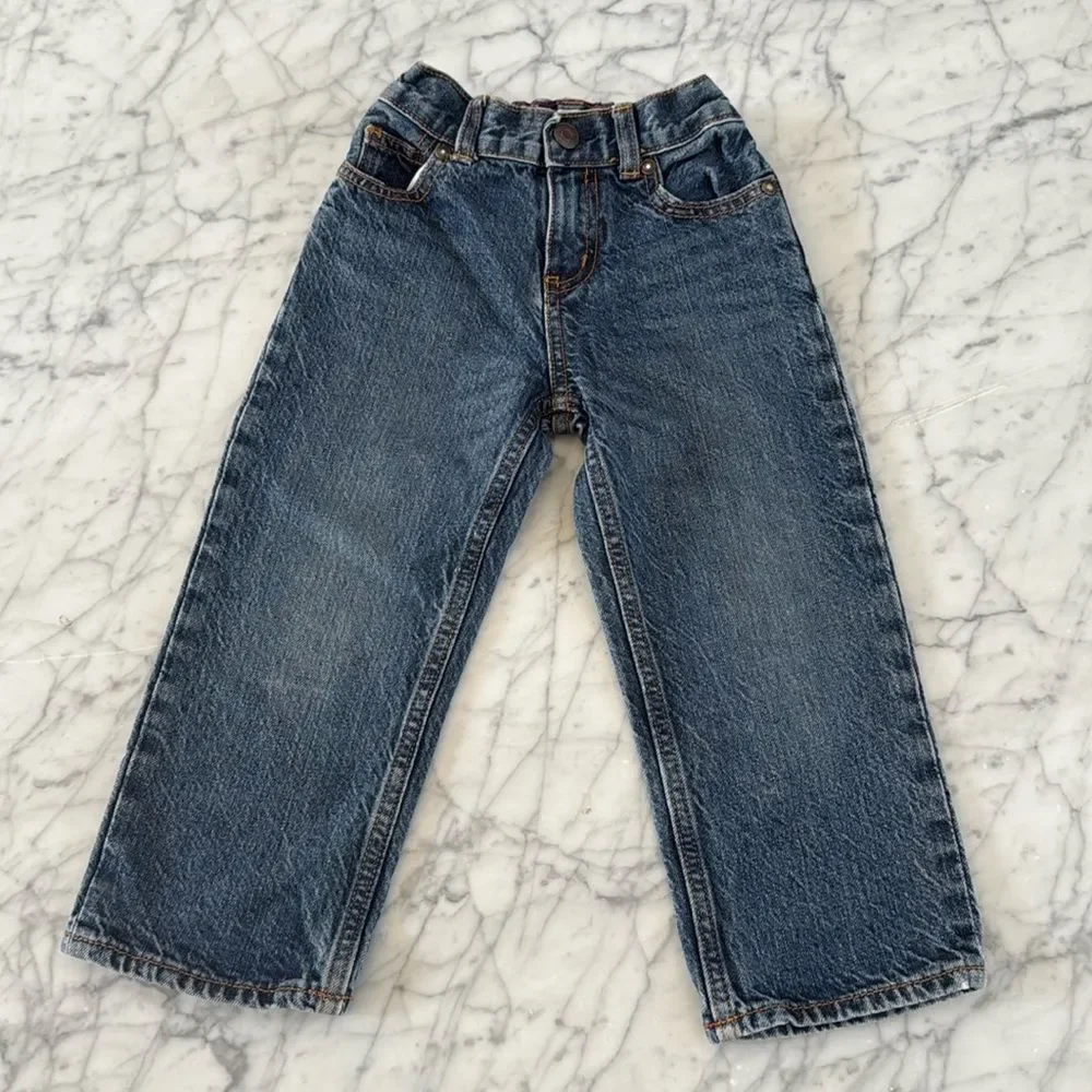 Y2K Vintage OshKosh Carpenter Wide Leg Jeans Sz 3T